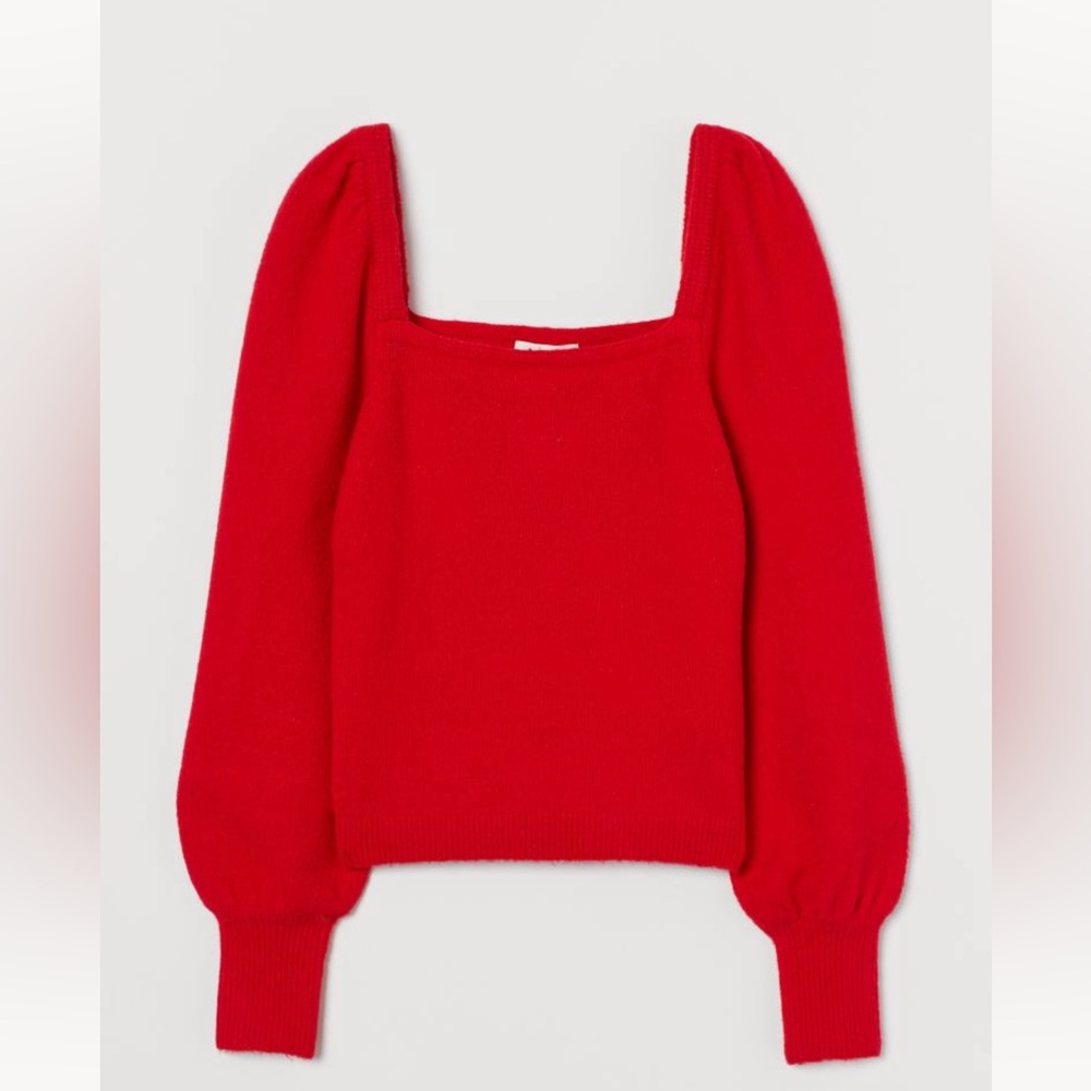 H&M NEW Poof-sleeved sweater